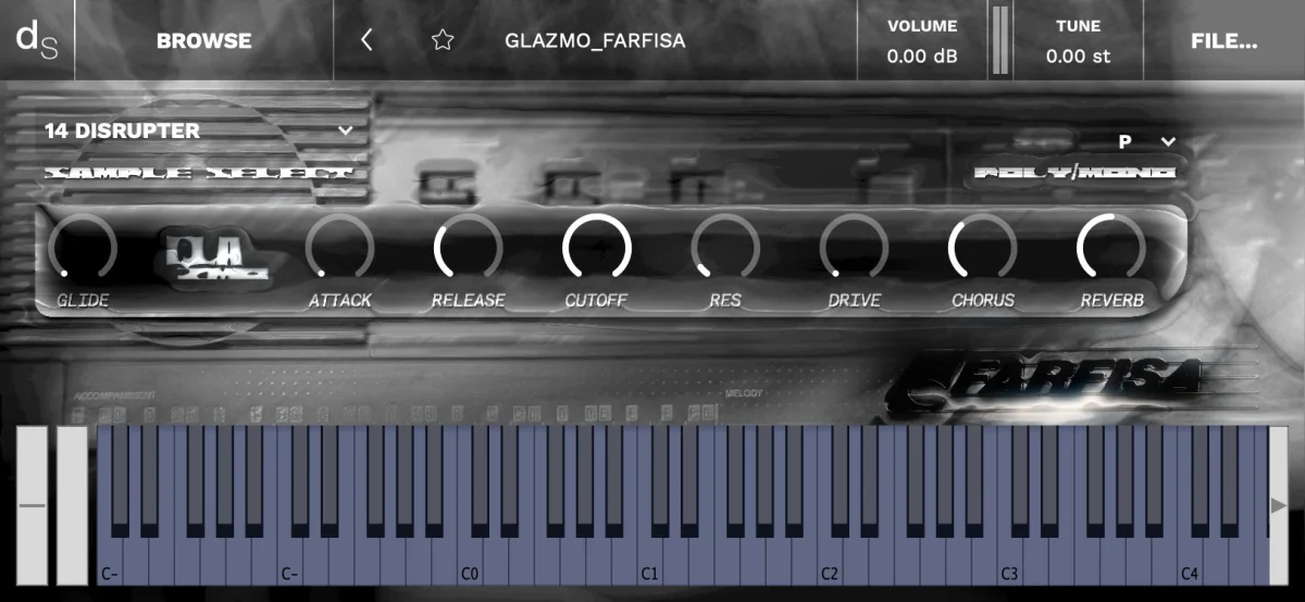 GLAZMO_FARFISA_FK58 User Interface Screenshot