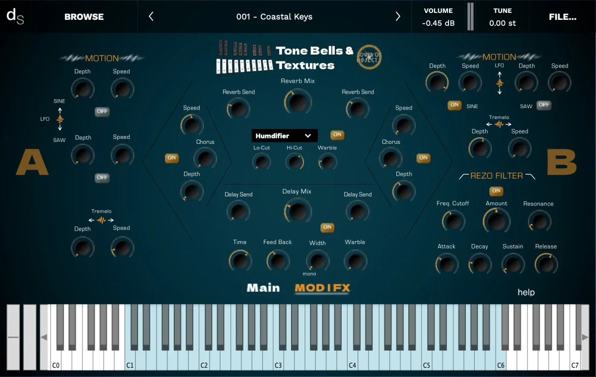 Tone Bells & Textures Soundscapes Plugin FX Page by Sound of Objects
