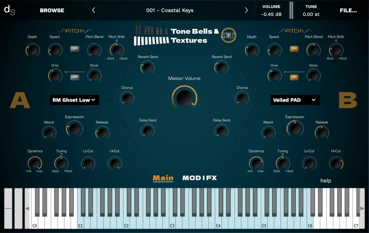 Tone Bells & Textures Soundscapes Plugin Main Page by Sound of Objects