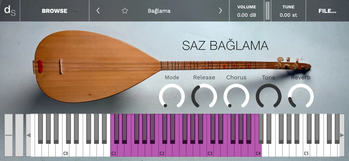 Saz Bağlama User Interface